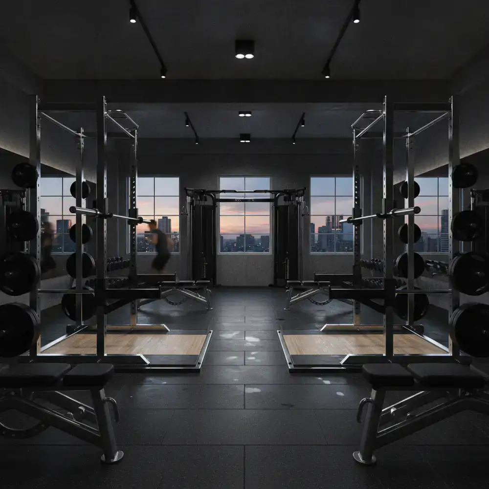 Modern strength training equipment at Yombrita Fitness Club