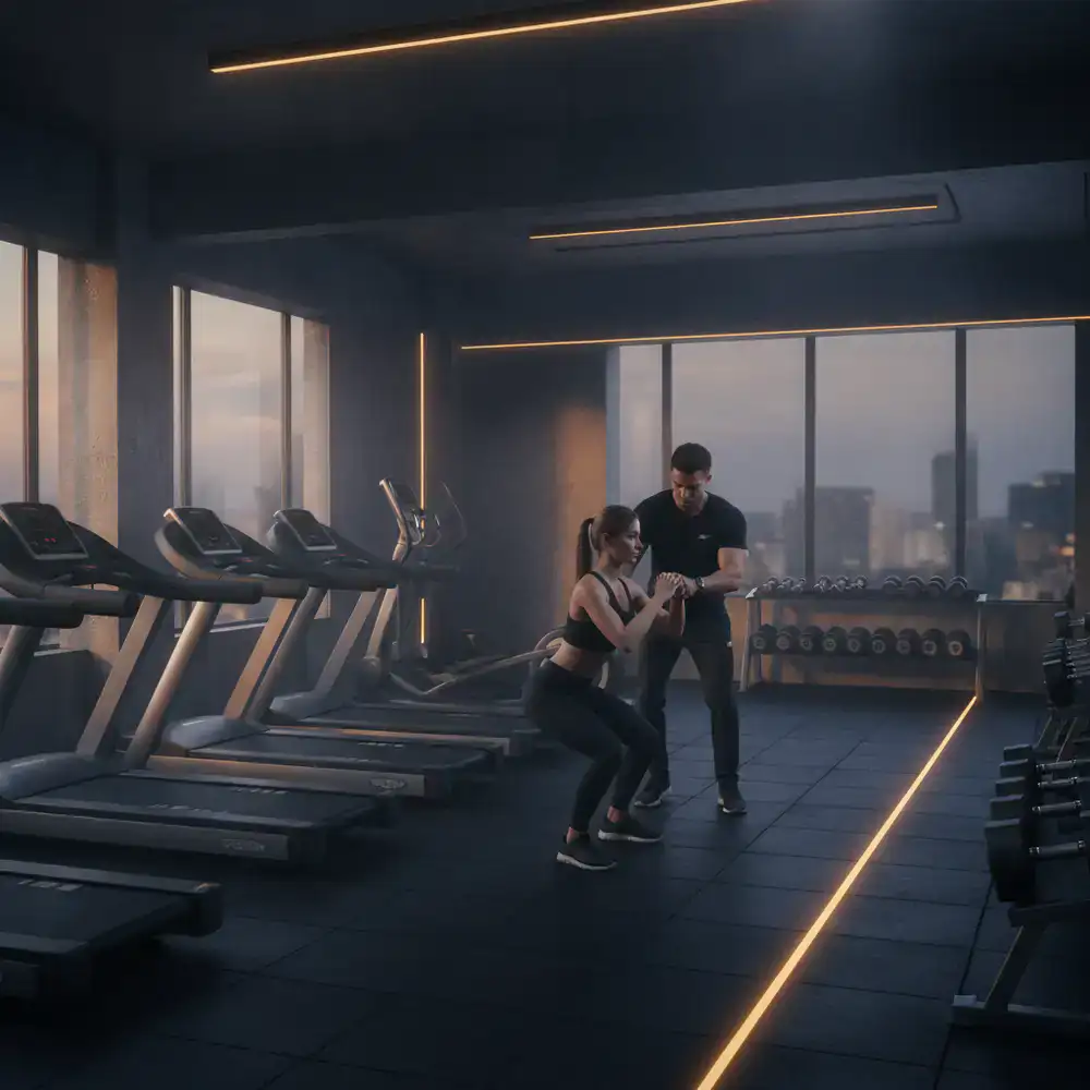 High-energy fitness studio and personal training area in Dhaka